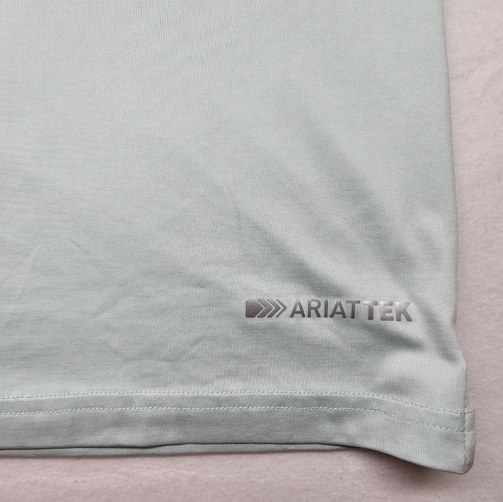 Ariat Tek Fitted Polo Shirt Mens Short Sleeve Casual Golf Athletic Blue - Picture 7 of 7
